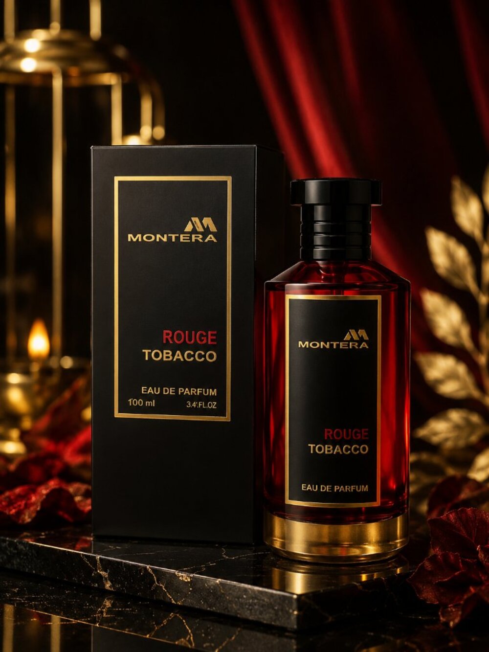 Montera Rouge Tobacco By Fragrance World Eau de parfum Unisex 100ML 3.4fl,Oz